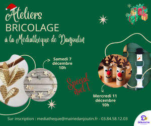 Animations de Noël à la Médiathèque : bricolage suspension de Noël @ Médiathèque de Danjoutin