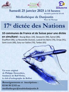 17ème dictée des nations @ Médiathèque de Danjoutin